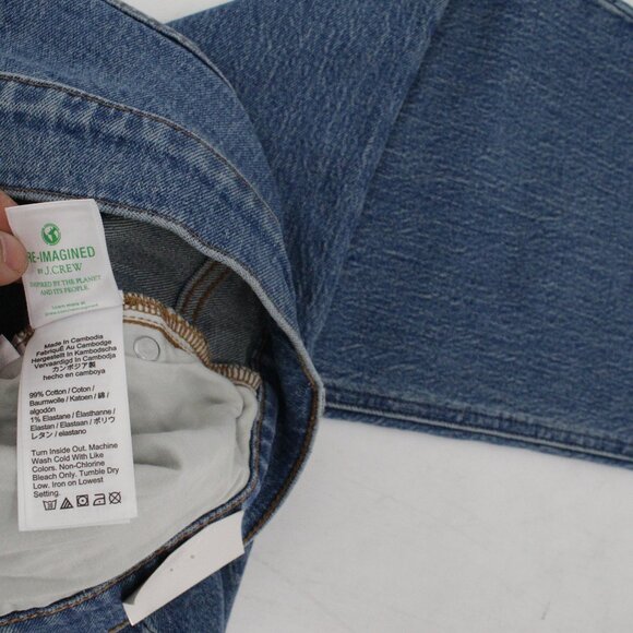 NWT J Crew jeans womens 35 42x29 Mid Rise 90's Classic Straight Fit blue stretch - Picture 12 of 13